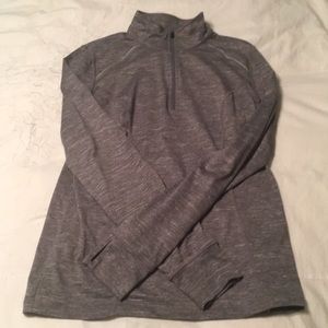 Gray athletic jacket long sleeve